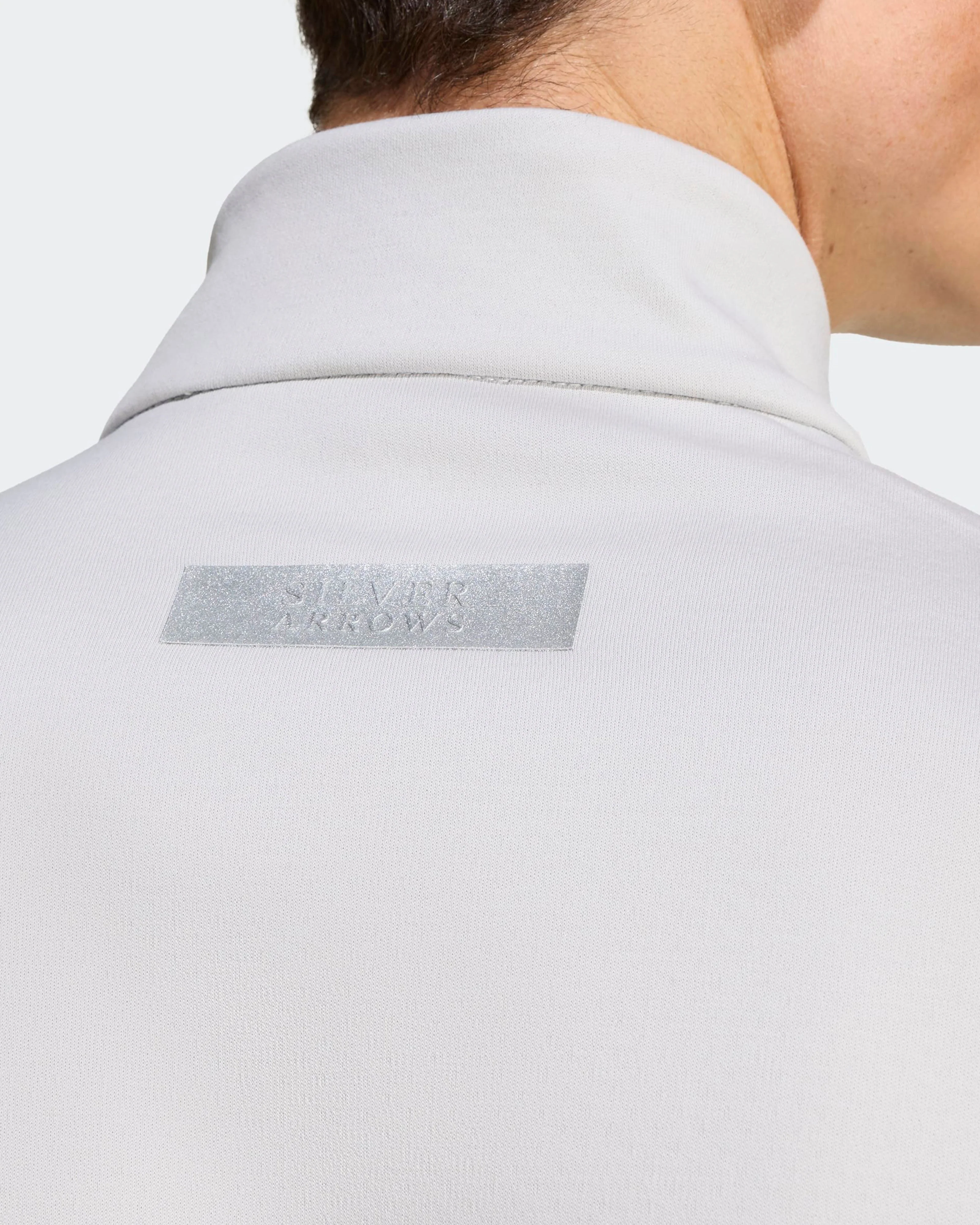 Mens Silver Arrows Quarter Zip Grey - Image 7