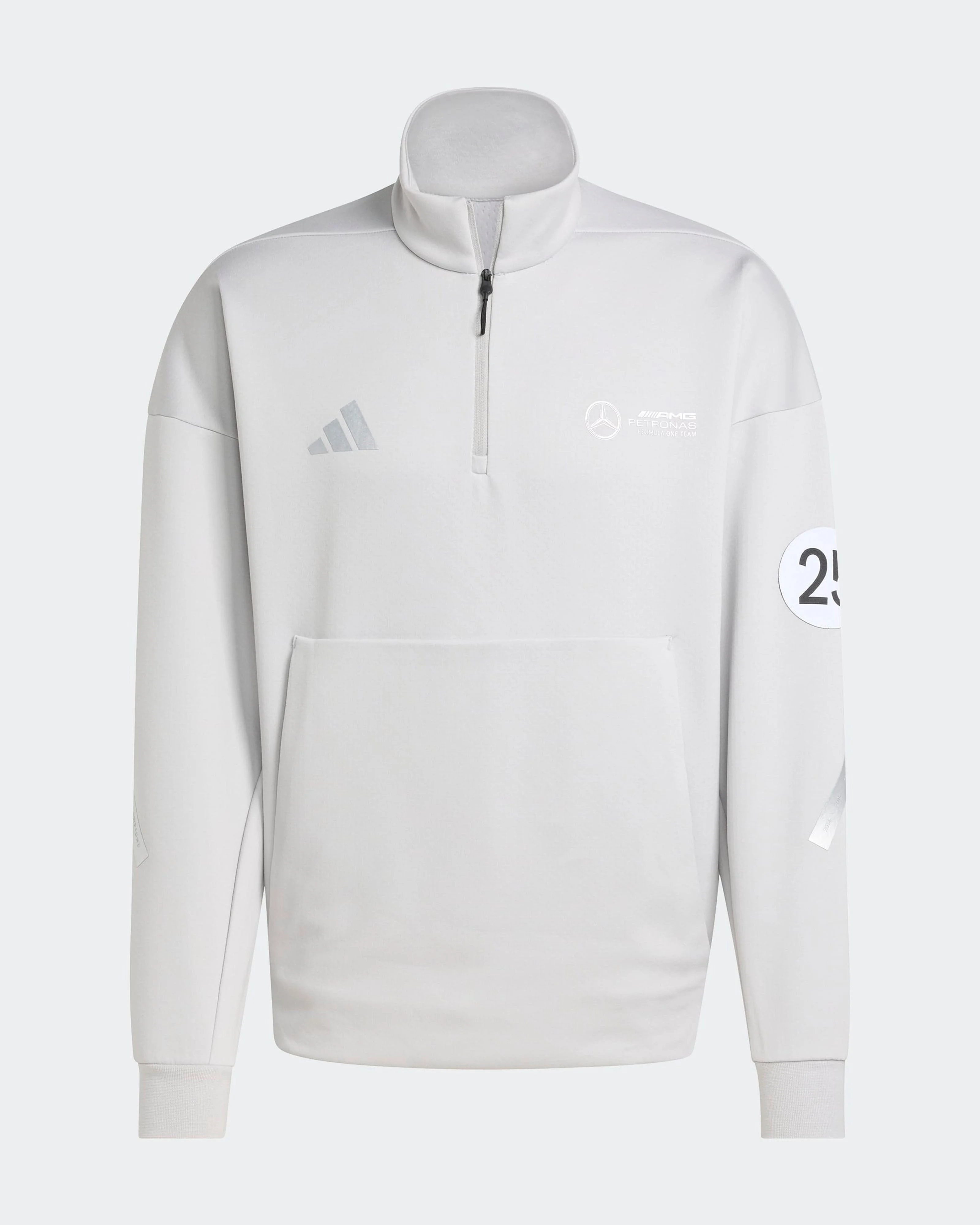 Mens Silver Arrows Quarter Zip Grey - Image 9