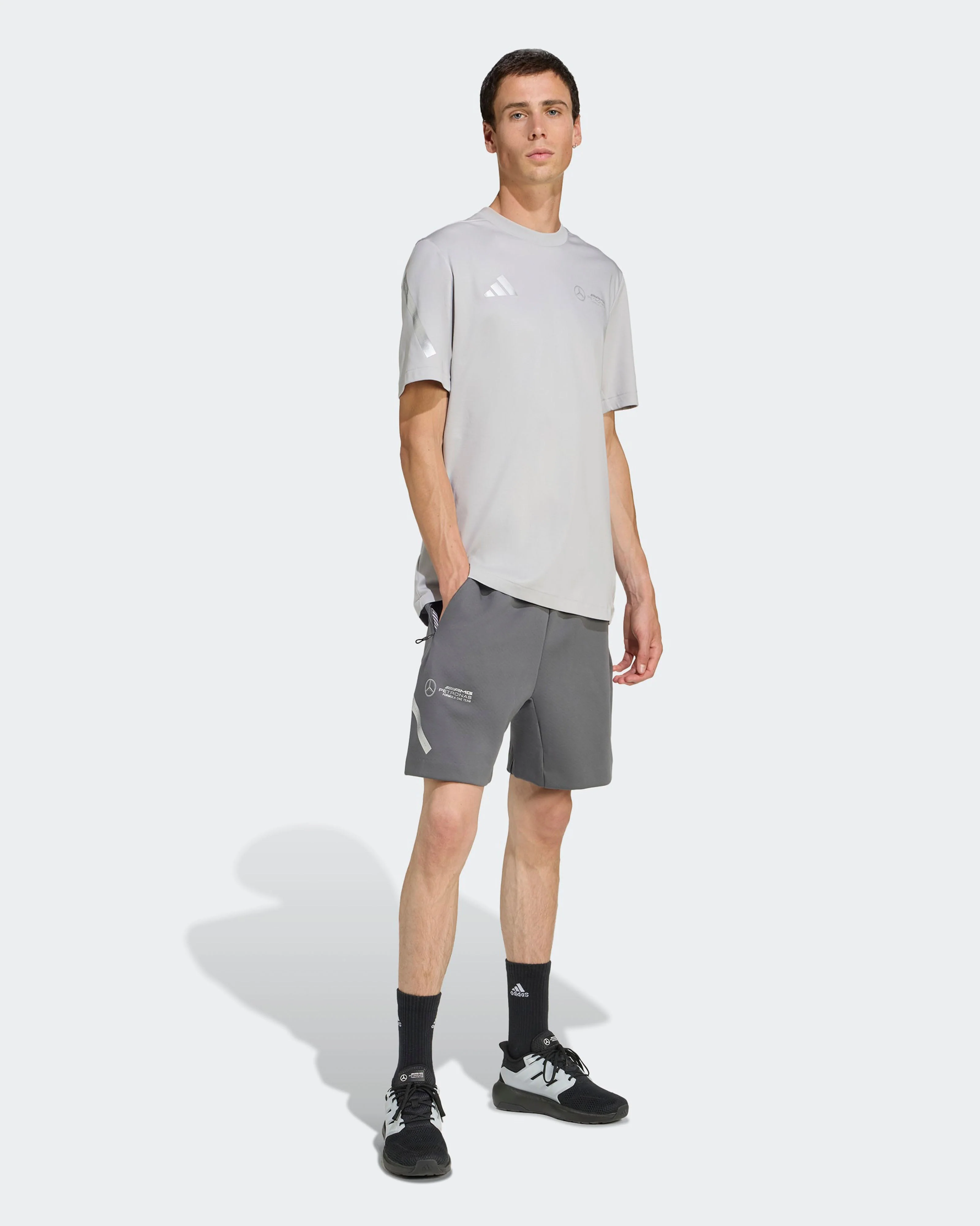Mens Silver Arrows Shorts Grey - Image 4