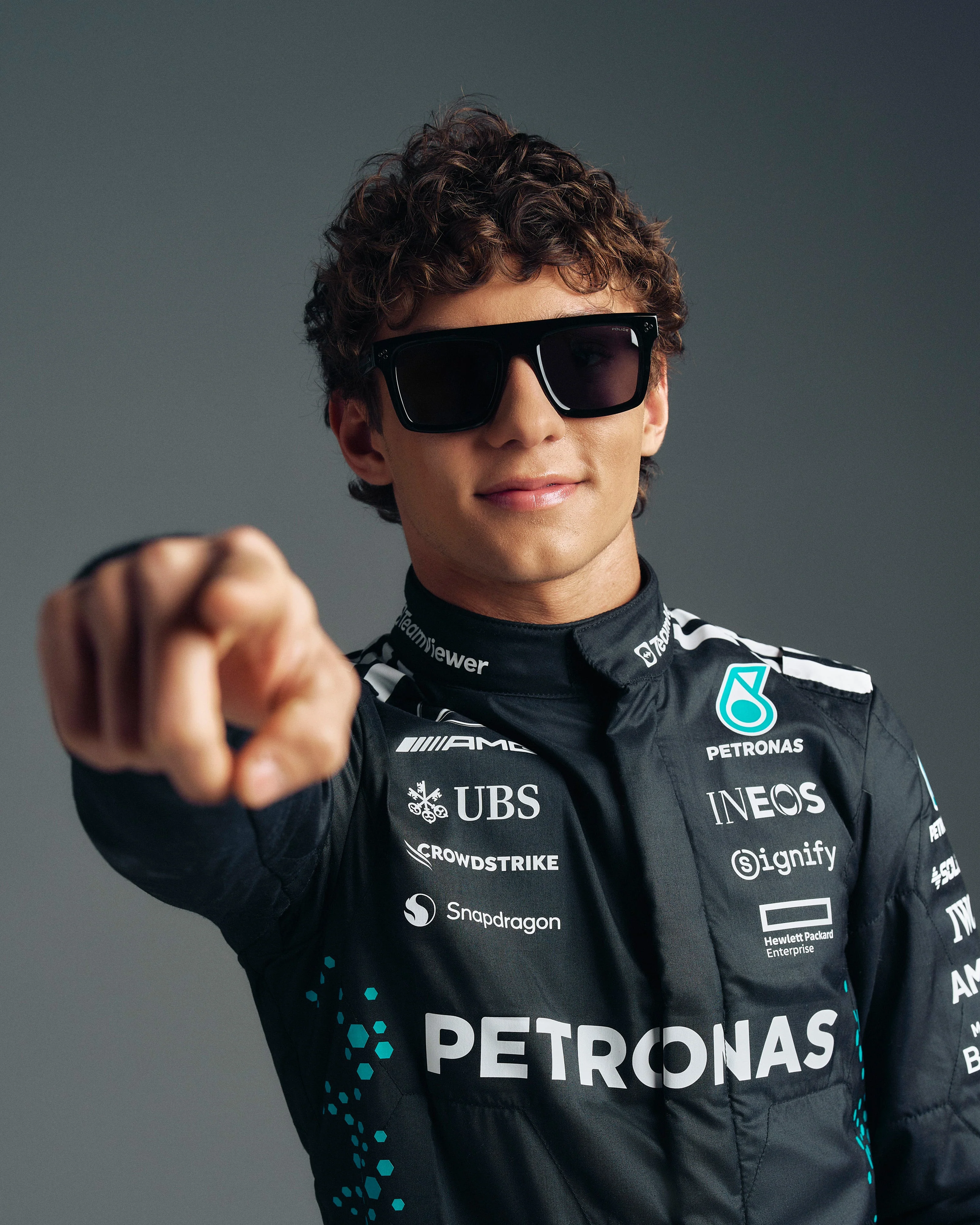 Police x Mercedes Sunglasses Police SPLR47M Black - Image 3