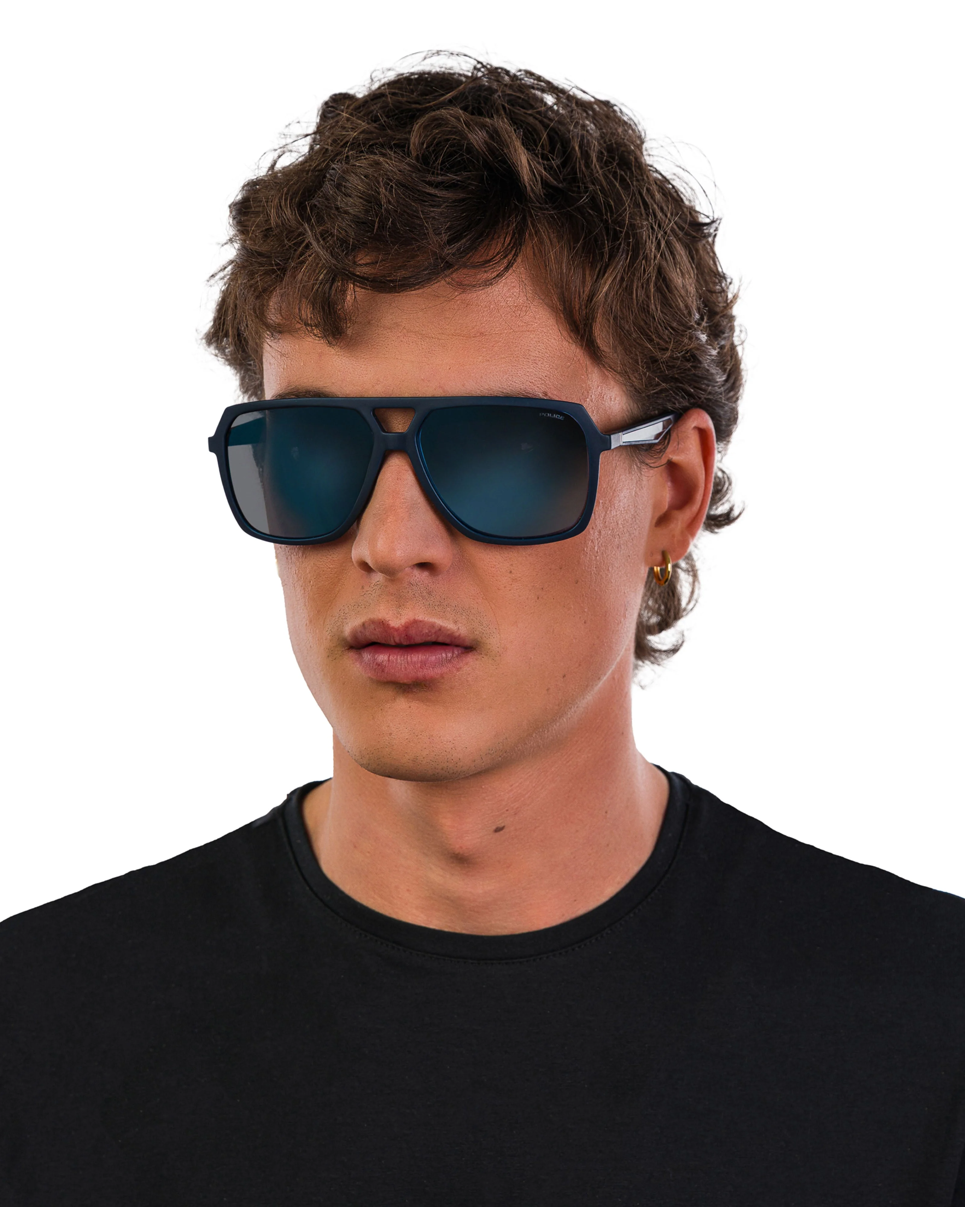 Police x Mercedes Sunglasses Police SPLR50M Matte Blue - Image 3