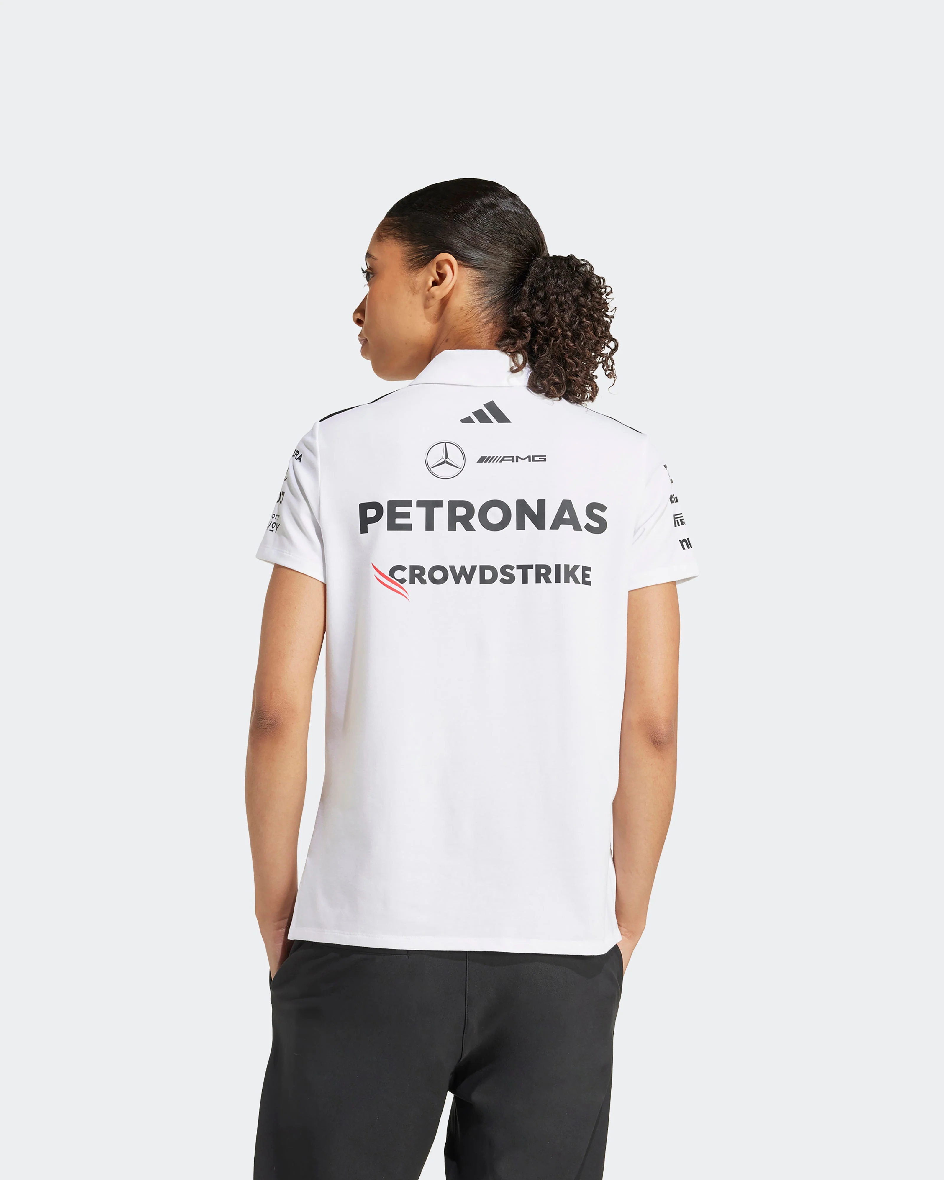 Womens 2025 Team Polo White - Image 2