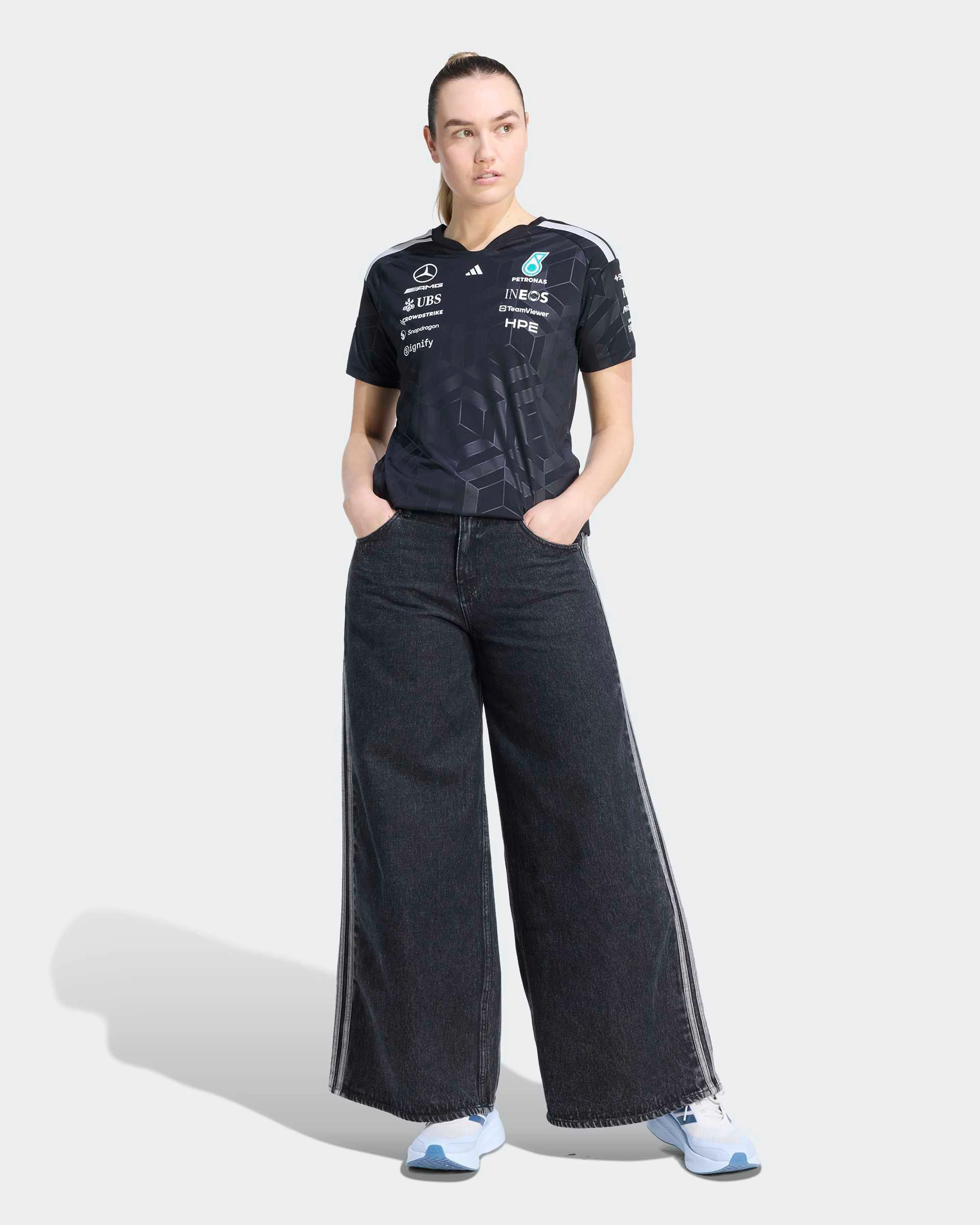 Womens 2026 Team Driver Tee Black - Image 4