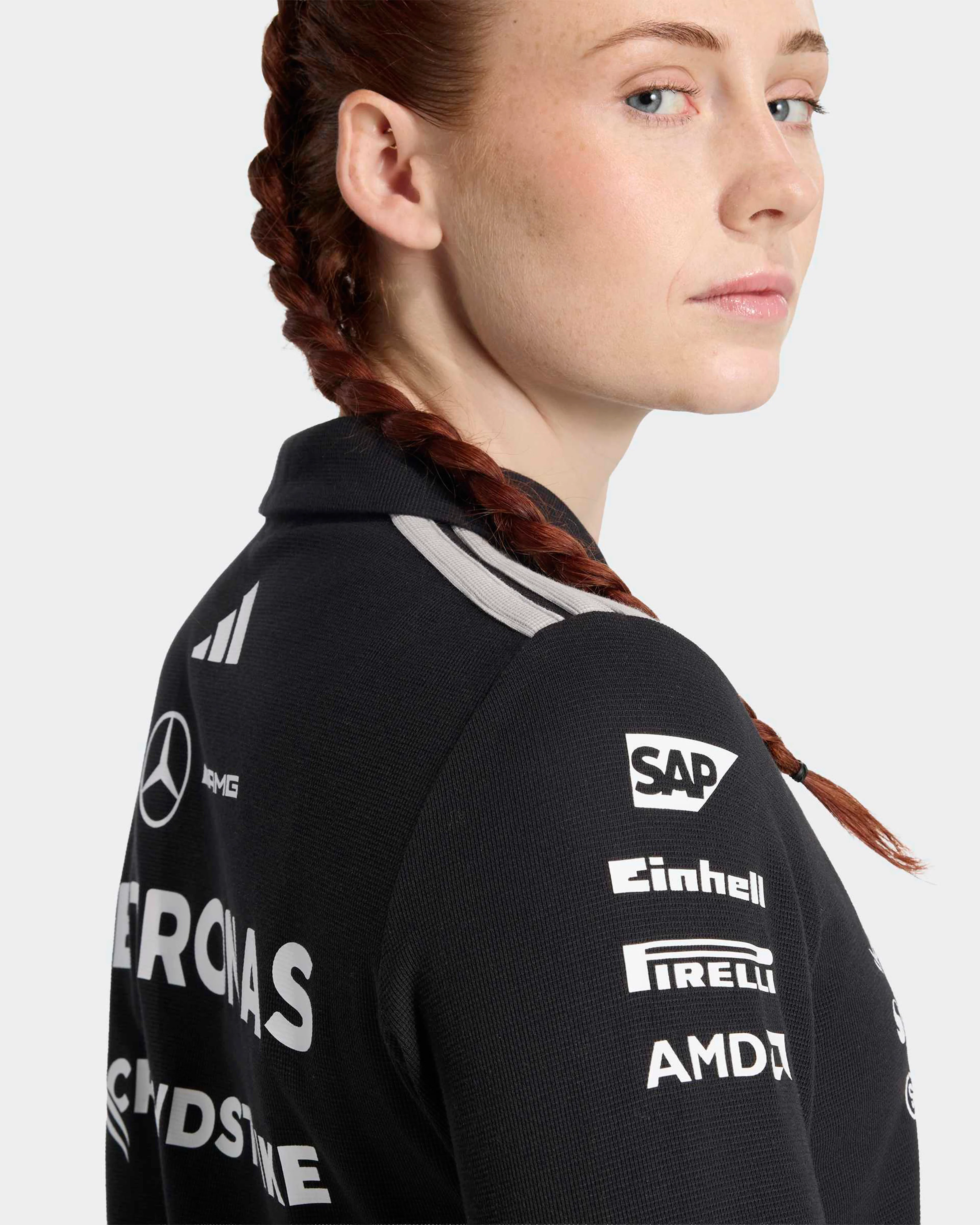 Womens 2026 Team Long-Sleeve Polo Black - Image 5