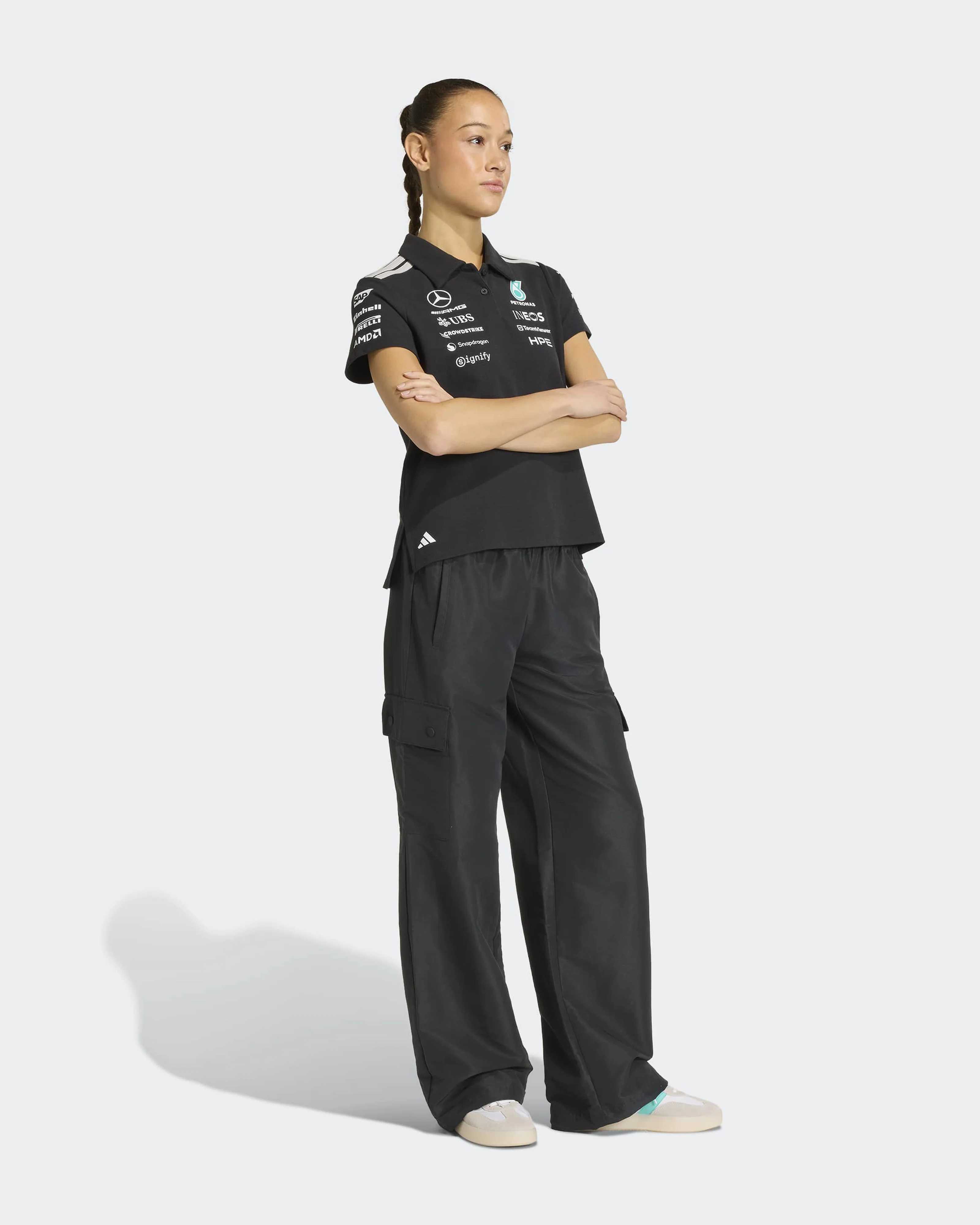 Womens 2026 Team Polo Black - Image 3