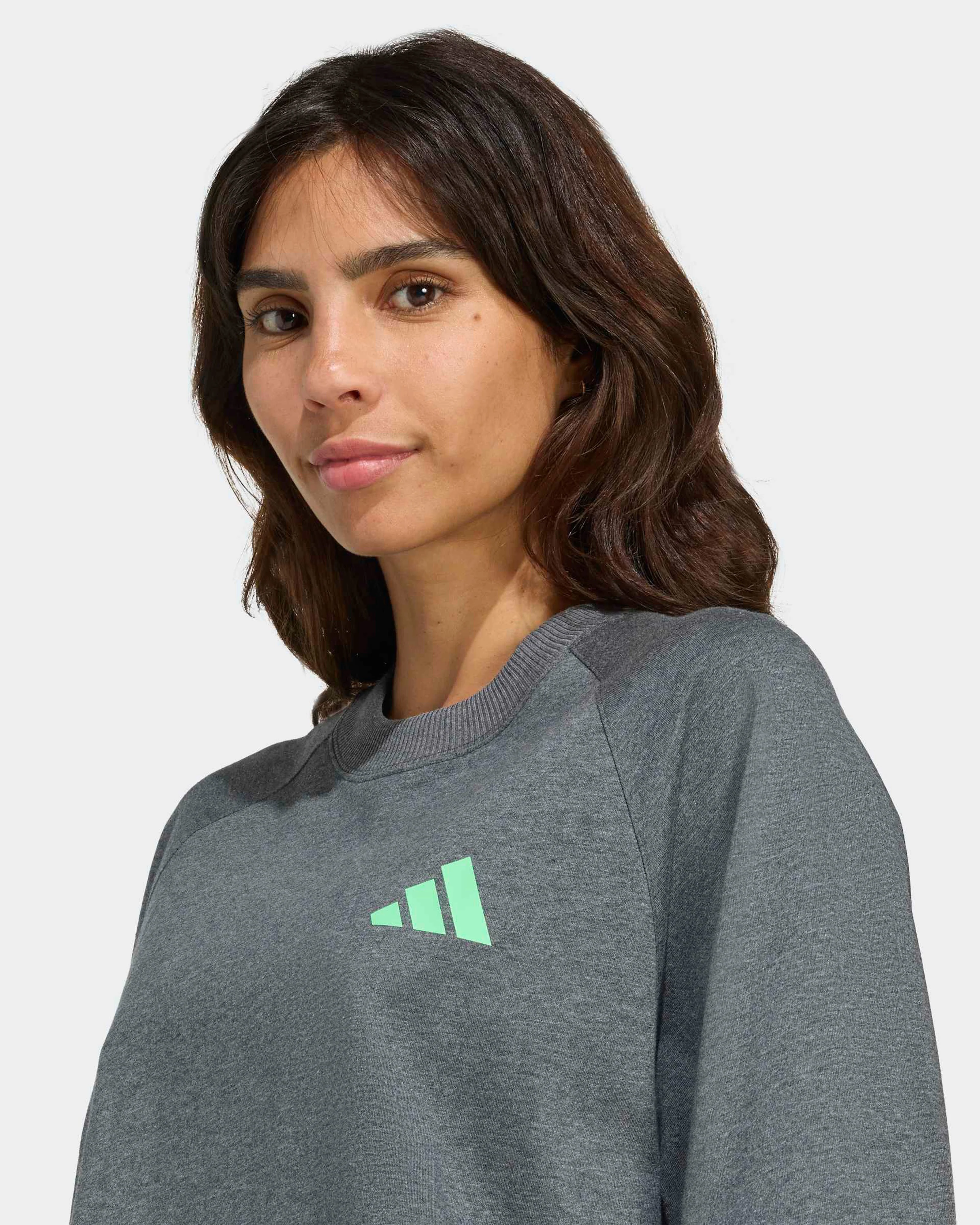 Womens Premium Sweat T-shirt Grey - Image 4