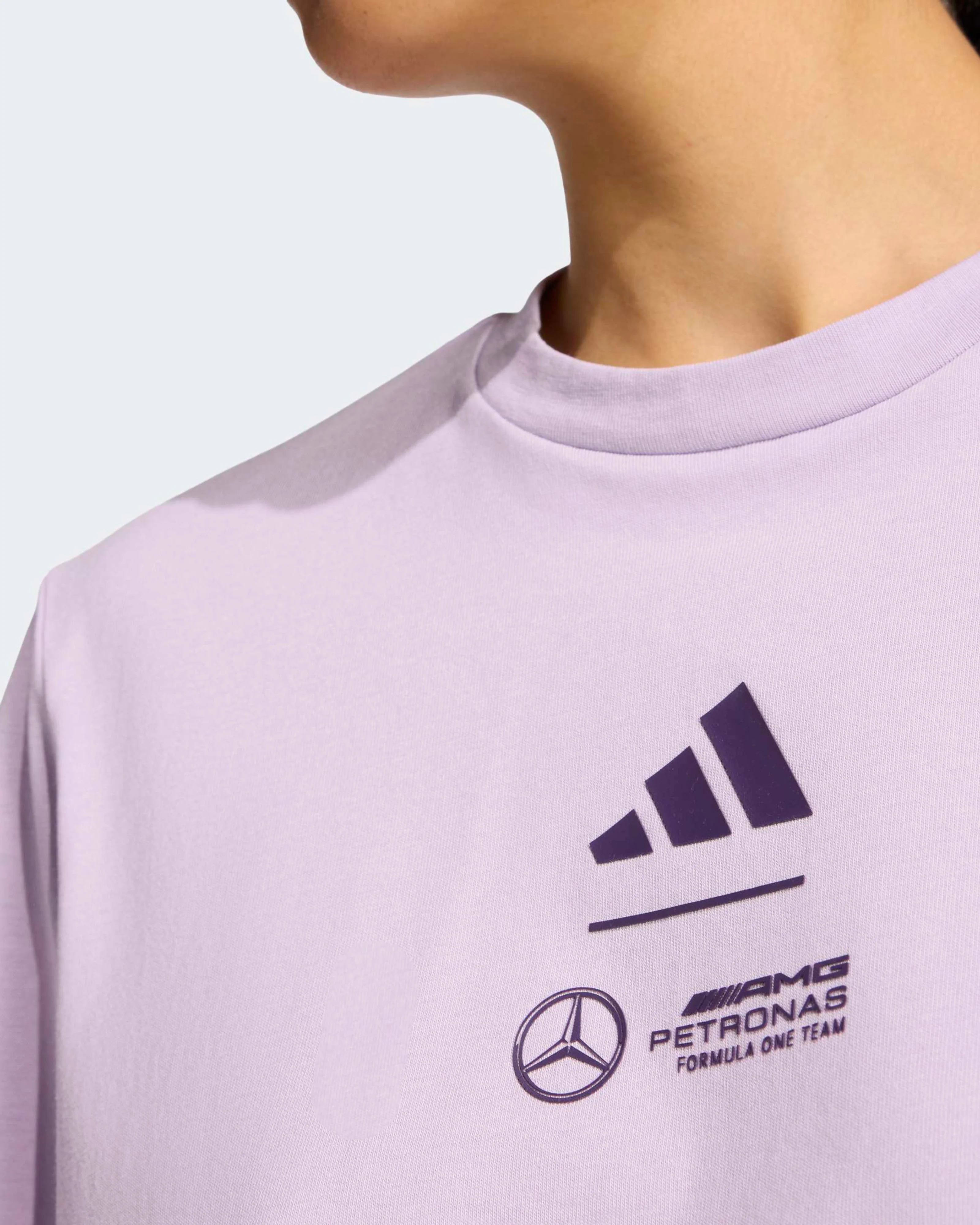 Womens Premium Woven Crop T-shirt Purple - Image 6
